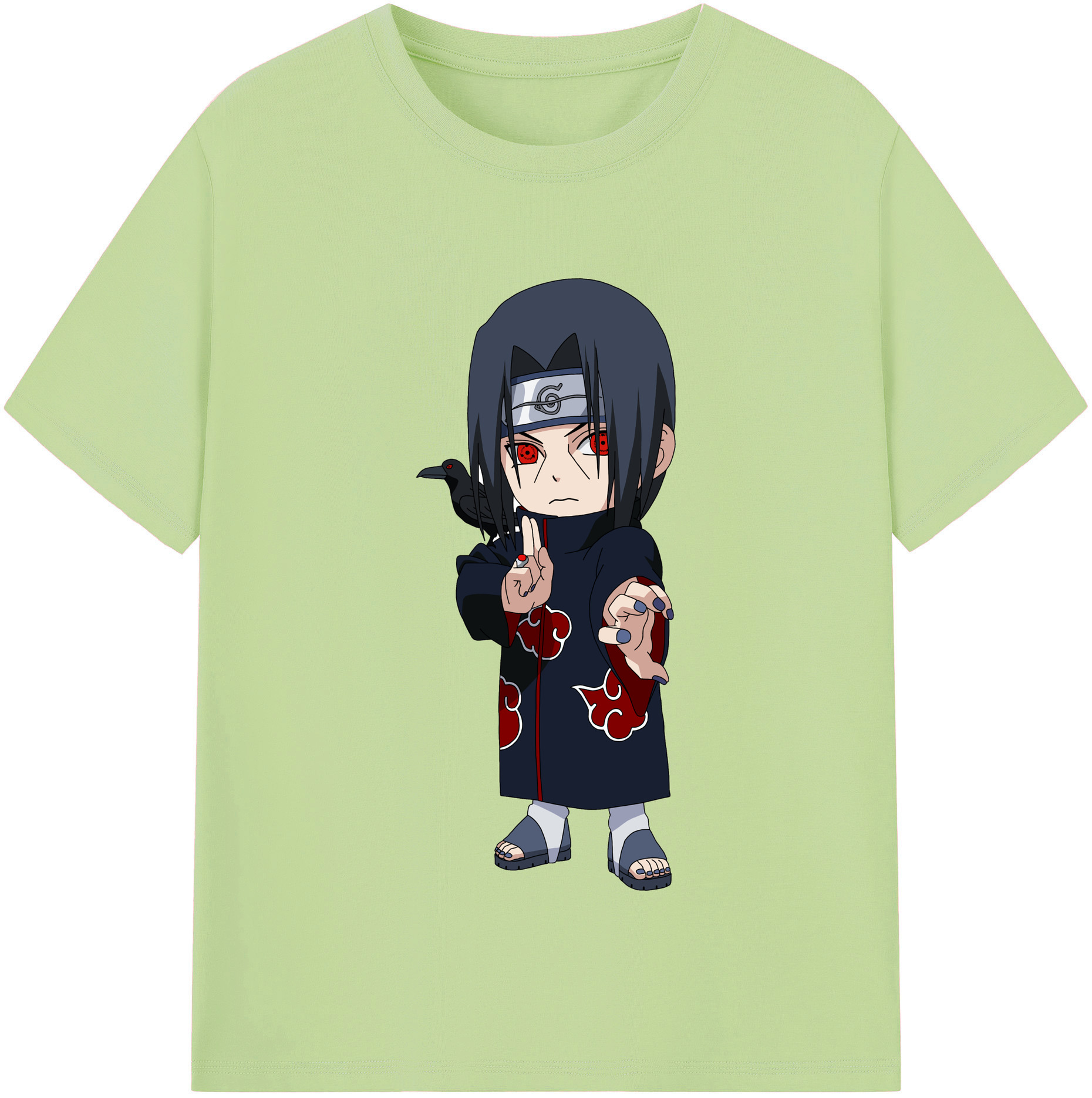 （画像用） NARUTO -ナルト- うちは イタチ Uchiha Itachi 綿100％半袖Tシャツ（フロントプリント）